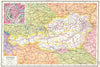 AUSTRIA. Tyrol Salzburg Styria Carinthia Vorarlberg. Inset Vienna plan 1920 map