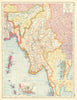 BURMA MYANMAR. inset Rangoon Mergui Andaman Nicobar Islands 1920 old map
