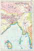 BRITISH INDIA EAST RAILWAYS. Burma Bengal Bangladesh Ceylon Sri Lanka 1920 map