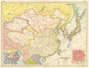 CHINA JAPAN KOREA. inset Hong Kong & Beijing Peking. HARMSWORTH 1920 old map