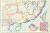 SOUTH CHINA. inset Weihaiwei (Weihai) & Shanghai. Taiwan Formosa 1920 old map