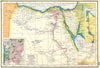 EGYPT. inset Cairo & Suez canal . HARMSWORTH 1920 old antique map plan chart