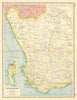 WESTERN CAPE/CAPE OF GOOD HOPE.Inset Cape Peninsula.Cape Town.Railways 1920 map