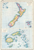 NEW ZEALAND. showing Land districts; Fiji Cook Chatham islands. Rail. 1920 map