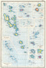 BRITISH PACIFIC ISLANDS. New Hebrides Gilbert Ellice Tonga Christmas 1920 map