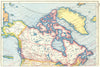 CANADA. Showing provinces. HARMSWORTH 1920 old antique vintage map plan chart