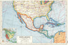 NORTH AMERICA. Southern United States & Mexico ;inset Vegetation 1920 old map