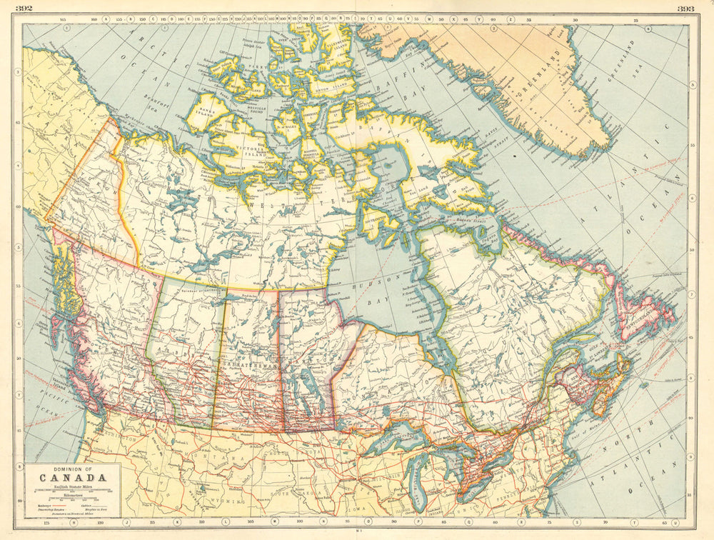 CANADA. Dominion of Canada. HARMSWORTH 1920 old antique vintage map plan chart