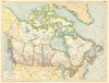 CANADA. Dominion of Canada. HARMSWORTH 1920 old antique vintage map plan chart
