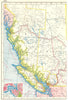 BRITISH COLUMBIA. Railways & telegraph cables. Inset plan of Victoria 1920 map