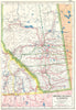 ALBERTA. Showing railways & part of British Columbia. Canada 1920 old map