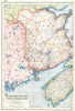 NEW BRUNSWICK. & Nova Scotia West. Canada. Railways. HARMSWORTH 1920 old map