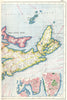 NOVA SCOTIA EAST & PRINCE EDWARD ISLAND. Inset St John & Halifax plans 1920 map