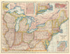 USA NORTH EAST. Inset Boston St Louis New England Minneapolis plans 1920 map