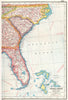 USA. South East. Florida North Carolina South Carolina Georgia 1920 old map