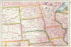 USA PLAINS STATES. North Dakota South Dakota Nebraska Minnesota Iowa 1920 map