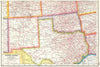 USA SOUTH CENTRE. New Mexico Oklahoma North Texas. HARMSWORTH 1920 old map