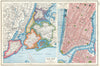 NEW YORK CITY. NYC. Lower Manhattan. Queens Bronx Brooklyn Richmond 1920 map