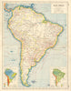 SOUTH AMERICA. Political & Industrial; Rainfall Vegetation. HARMSWORTH 1920 map