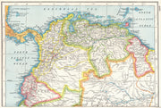 SOUTH AMERICA (NORTH).Colombia Venezuela Ecuador British Guiana Panama 1920 map