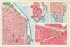 SOUTH AMERICAN CITIES. Buenos Aires Rio de Janeiro Montevideo Santiago 1920 map