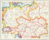 CENTRAL EUROPE. 1914-1920 border changes due to First World War 1 1920 old map