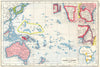 WORLD WAR 1.Fate of German Colonies;Namibia Cameroon Benin Tanzania 1920 map
