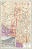 WORLD WAR 1.Dixmude-Arras; Ypres Hills Flanders Marshes 1914-15 lines 1920 map