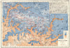 BATTLE OF THE SOMME. Battle lines 1916-17. Natural Trenches. Ancre 1920 map