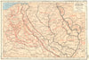 WORLD WAR 1.Western Front Battle lines March-Nov 1918. Belgium France 1920 map