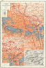 WORLD WAR 1.Western Front Cambrai & Bourlon wood battle lines 1916-17 1920 map