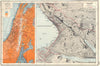 ISRAEL.Palestine Sinai. First World War 1 battle lines 1916-18 1920 old map
