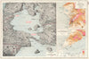 TURKEY. World War 1. Gallipoli to Istanbul;Suvla Bay; Dardanelles 1920 old map