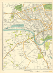 PRESTON Ashton-on-Ribble Penwortham Albert Edward Dock Cop Lane 1935 old map