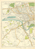 PRESTON Ashton-on-Ribble Penwortham Albert Edward Dock Cop Lane 1935 old map
