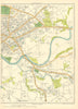 PRESTON Walton-le-Dale Brockholes Wood Cuerdale Carr Holme Slack 1935 old map