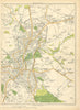 BURNLEY Burnley Rose Hill Brunshaw Bottom Stoneyholme Harle Syke 1935 old map
