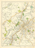 NELSON Brierfield Little Marsden Belle Wheatley Lane Barrowford 1935 old map