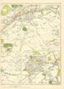 LANCS Colne Bunker's Hill Great Harwood Catlow Lenches Trawden Forest 1935 map
