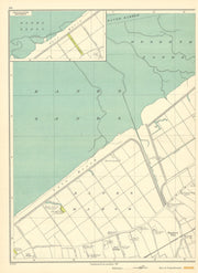 LANCASHIRE Ribble Banks Sands Salt Marsh Hundred End Far Banks 1935 old map