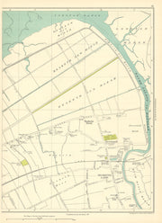 LANCS Hesketh Lane Old Marsh New Becconsall Much Hoole River Asland 1935 map