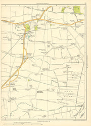 LANCS Little Hoole Moss Much town Walmer bridge Longton Goose Green 1935 map