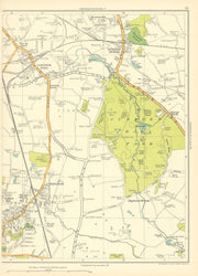 LANCASHIRE Tardy Gate Lostock Hall Bamber Bridge Farington Leyland 1935 map