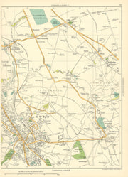 LANCASHIRE Darwen Lower Blackamoor Belthorn Hollin's Grove Hoddlesden 1935 map