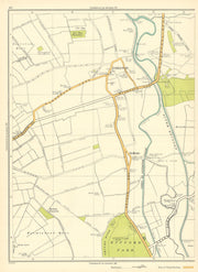 LANCASHIRE Sollom Holmeswood Moss Tarleton Spark Lane Blackgate Lane 1935 map