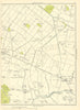 LANCASHIRE Damwood New Lane Tarlscough Mose Nuck's Wood 1935 old vintage map