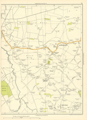 LANCASHIRE Hill Dale Bispham Green Four Lane Ends Mawdesley Black Moor 1935 map