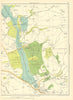 LANCASHIRE Upper Horwich Rivington Lever park Anderton Reservoir 1935 old map