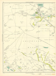 LANCASHIRE Smithills Moor Rivington Belmont Reservoir Bottom Pasture 1935 map