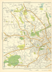 ROCHDALE Shawclough Marland Stoneyfield Broadhalgh Caldershaw 1935 old map